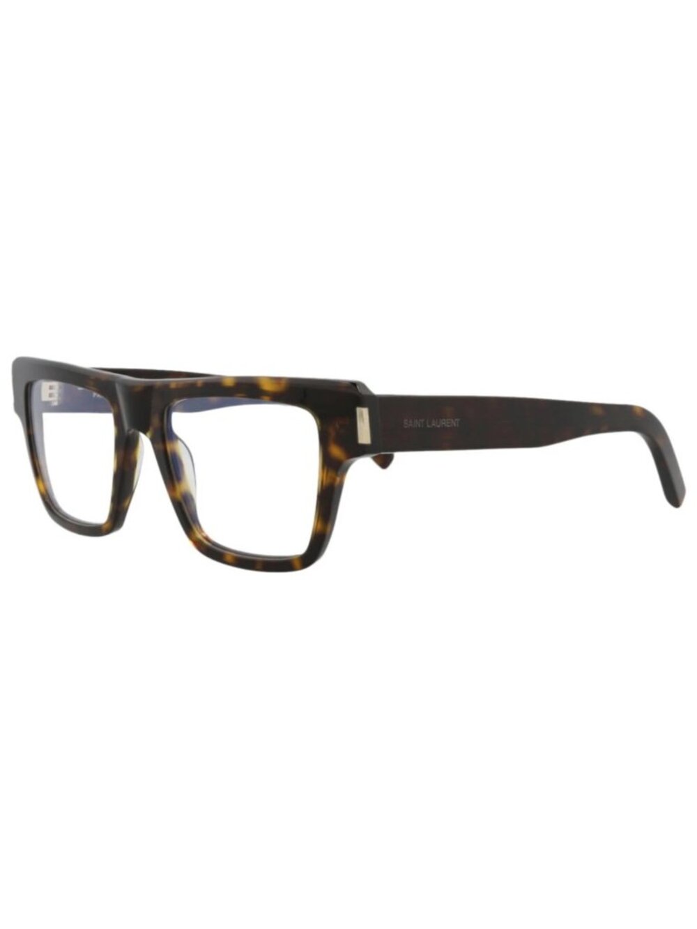 New Saint Laurent Women's Eyeglasses Square Rectangle Acetate Frame Mens Havana